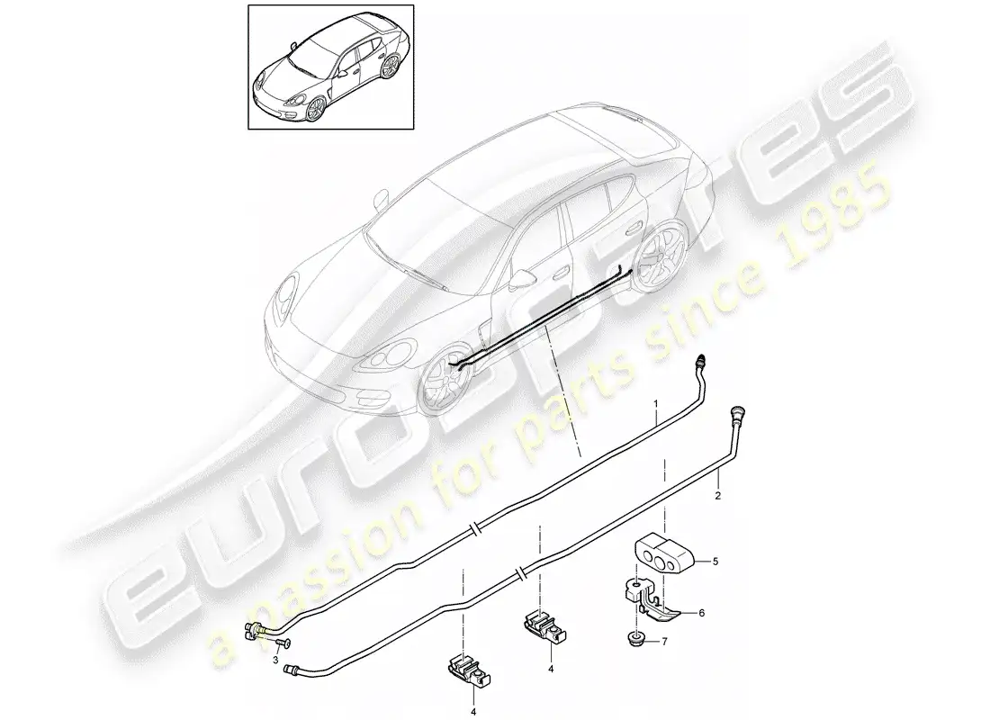 porsche 2012 (panamera 970) stabilizer parts diagram