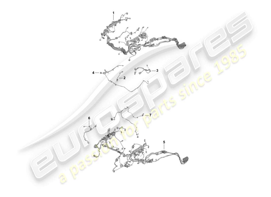 porsche 2025 (panamera 976) wiring set for engine wiring harness for engine prewiring part diagram