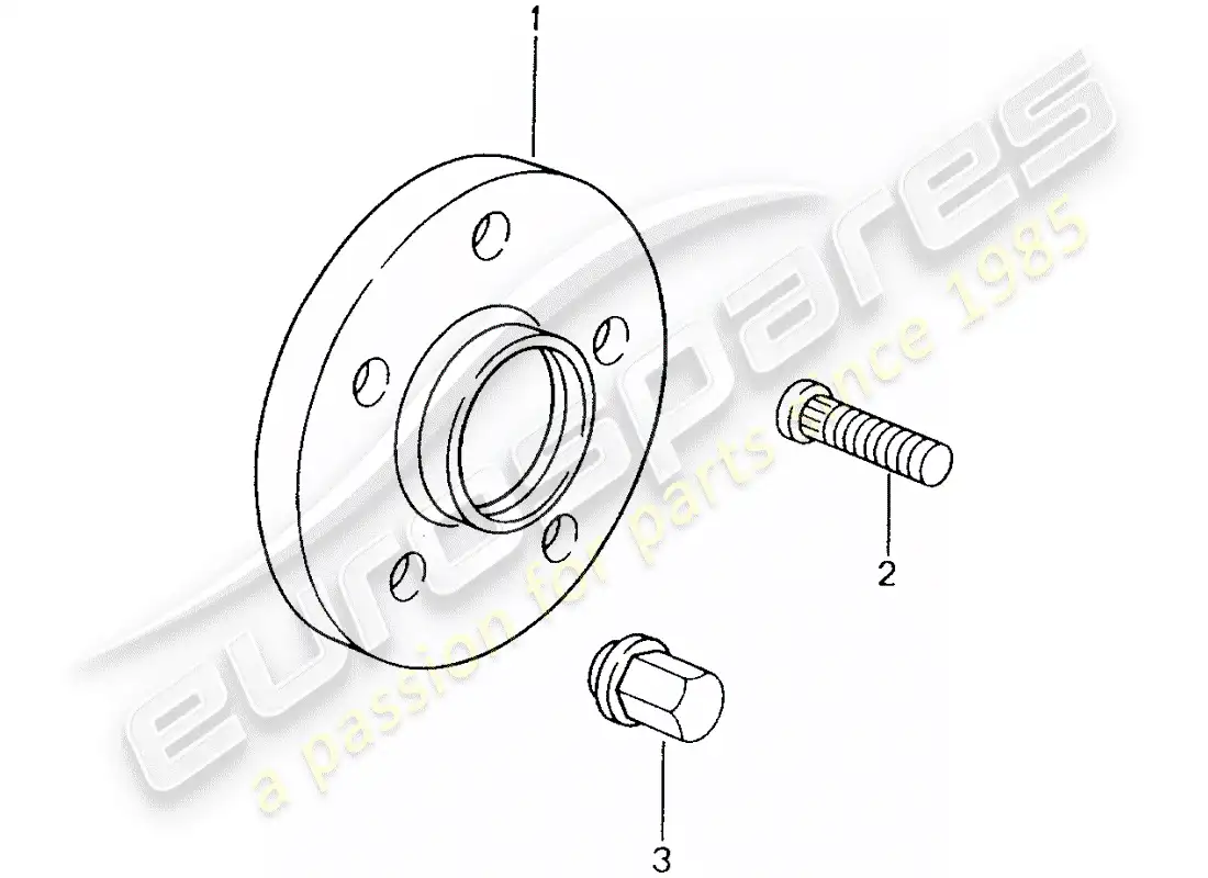 porsche 2008 (tequipment) spacer washer parts diagram