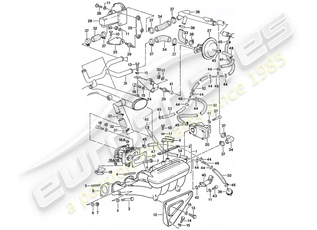 porsche 1977 (924) k-jetronic parts diagram