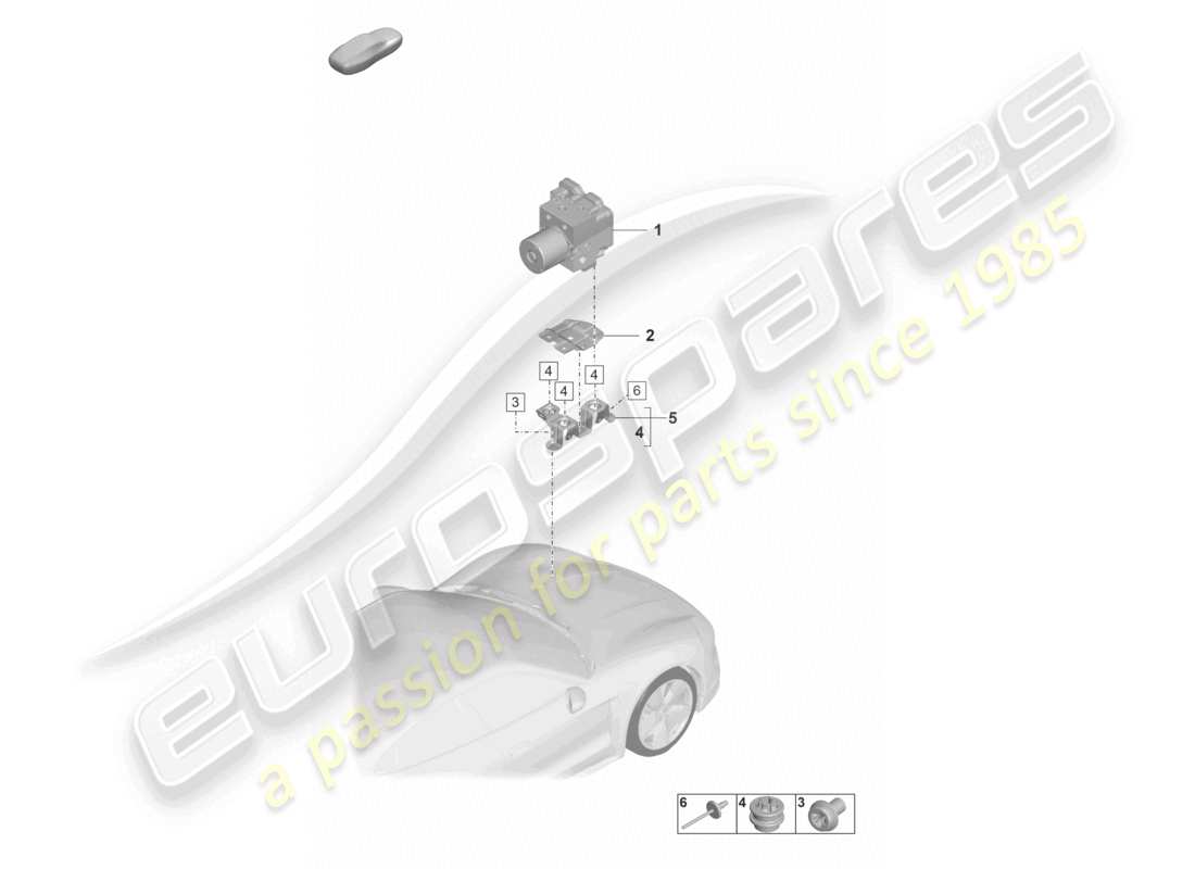 porsche 2021 (taycan 9j1-1) hydraulic unit anti-locking brake syst. -abs- part diagram