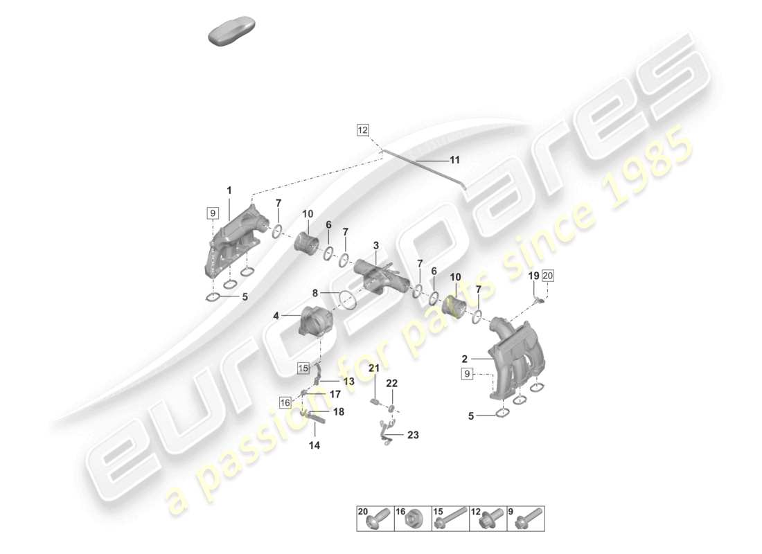 VIEW PARTS DIAGRAMS FROM THE PORSCHE 992 PARTS CATALOGUE a part diagram from the porsche 992 parts catalogue