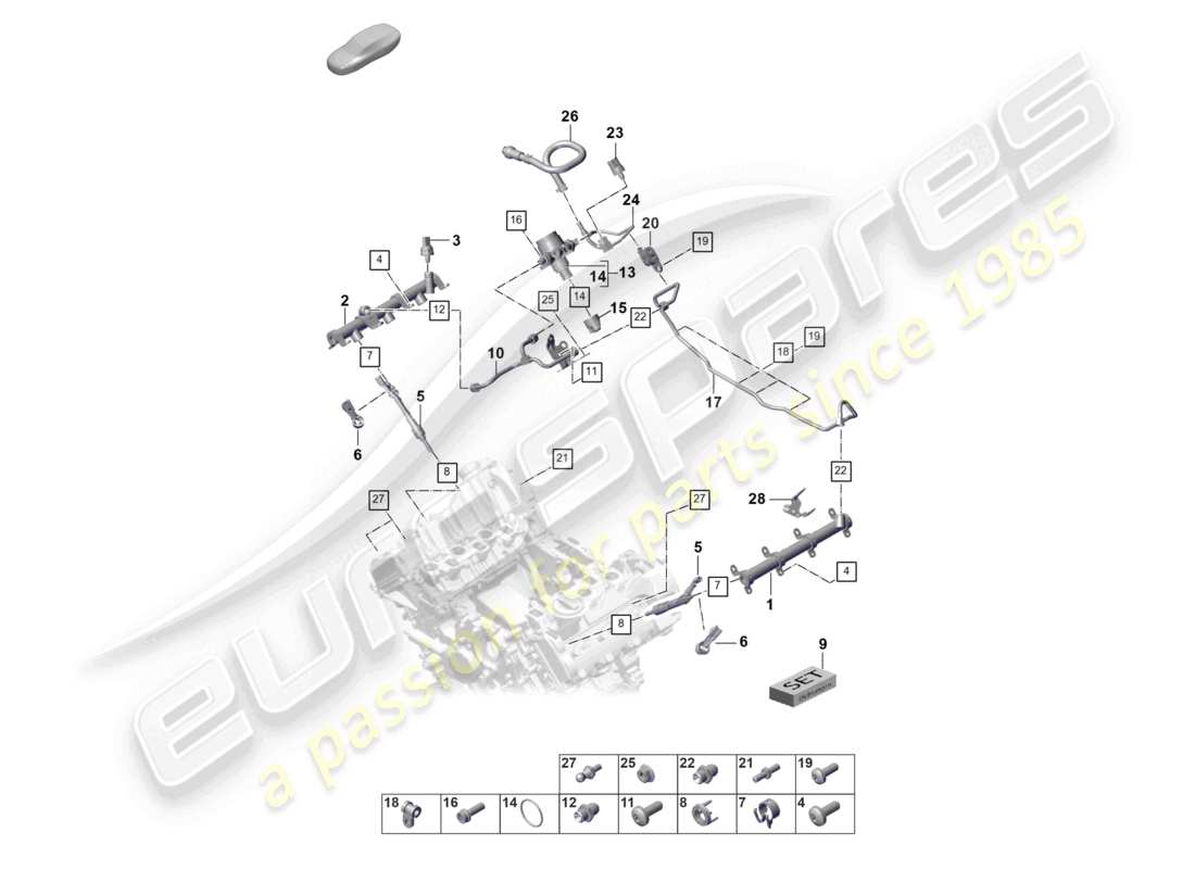 a part diagram from the porsche 2026 (panamera 976) parts catalogue