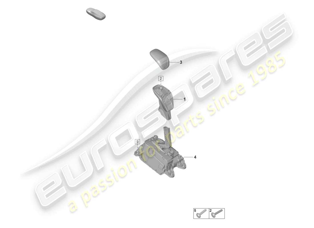 porsche 2023 (panamera 971-2) selector lever automatic part diagram