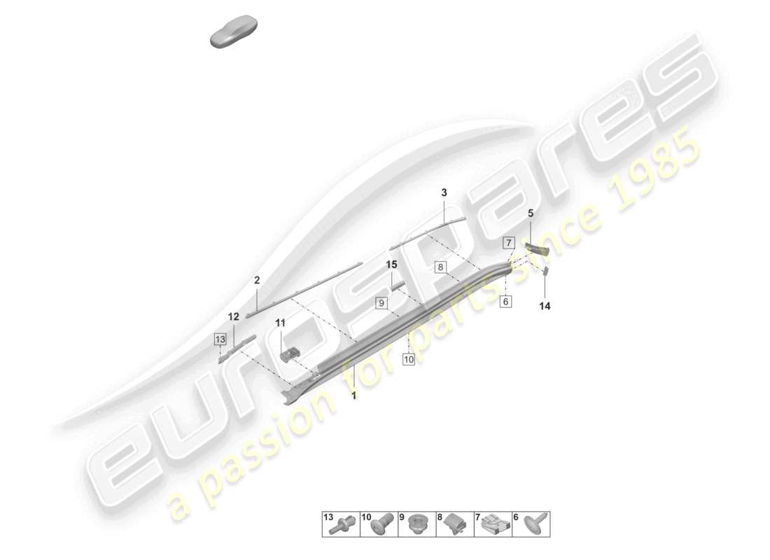 porsche 2024 (panamera 971-2) side member trim part diagram
