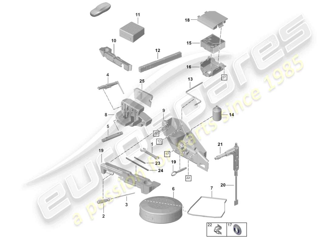 porsche 2024 (992-2) vehicle tools part diagram