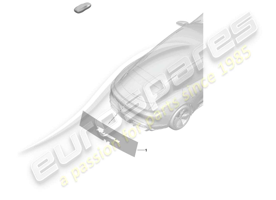 porsche 2021 (taycan 9j1-1) assembly aid for lettering part diagram
