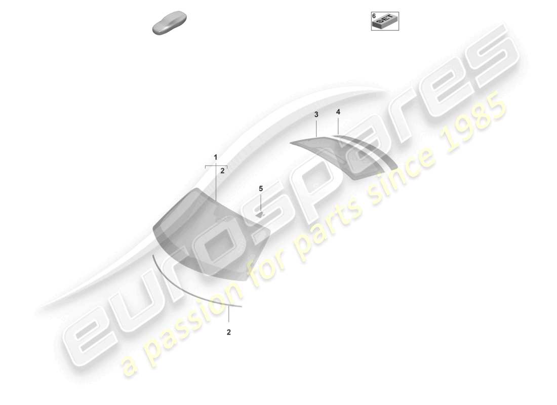 porsche 2021 (taycan 9j1-1) windscreen rear window part diagram