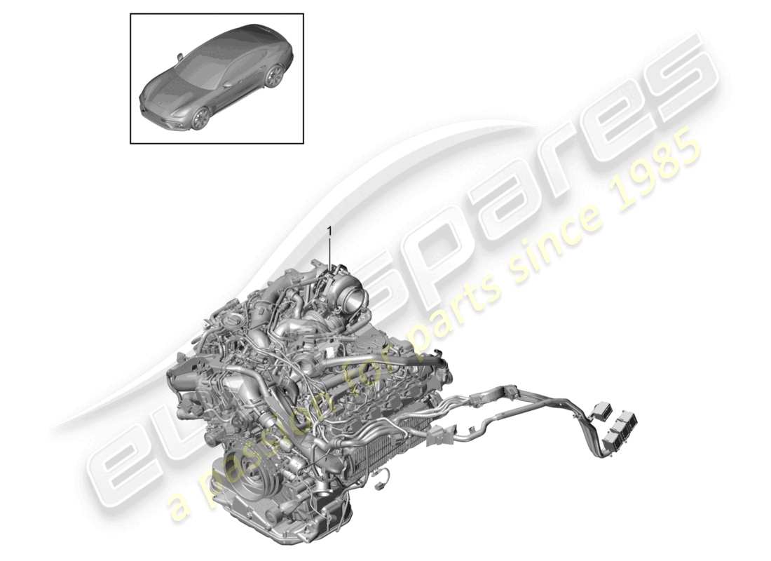 porsche 2021 (panamera 971-1) replacement engine without: compressor air conditioning part diagram