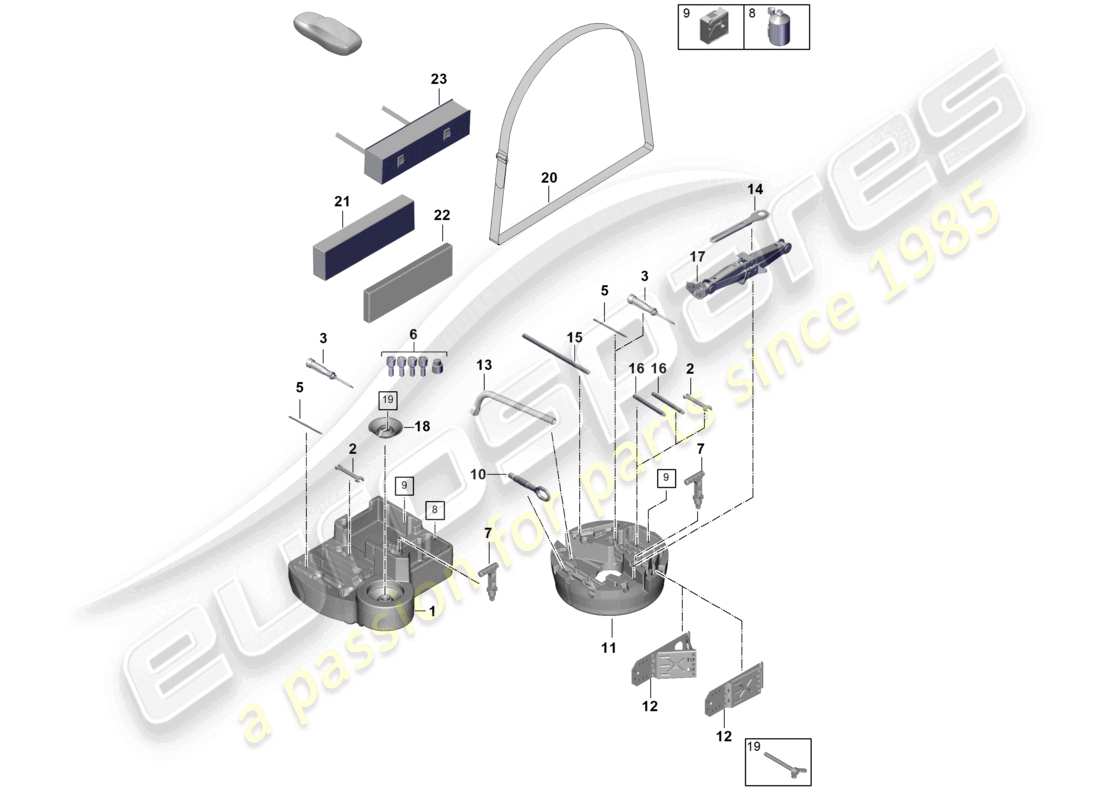 porsche 2025 (cayenne e3 pa) tool jack part diagram