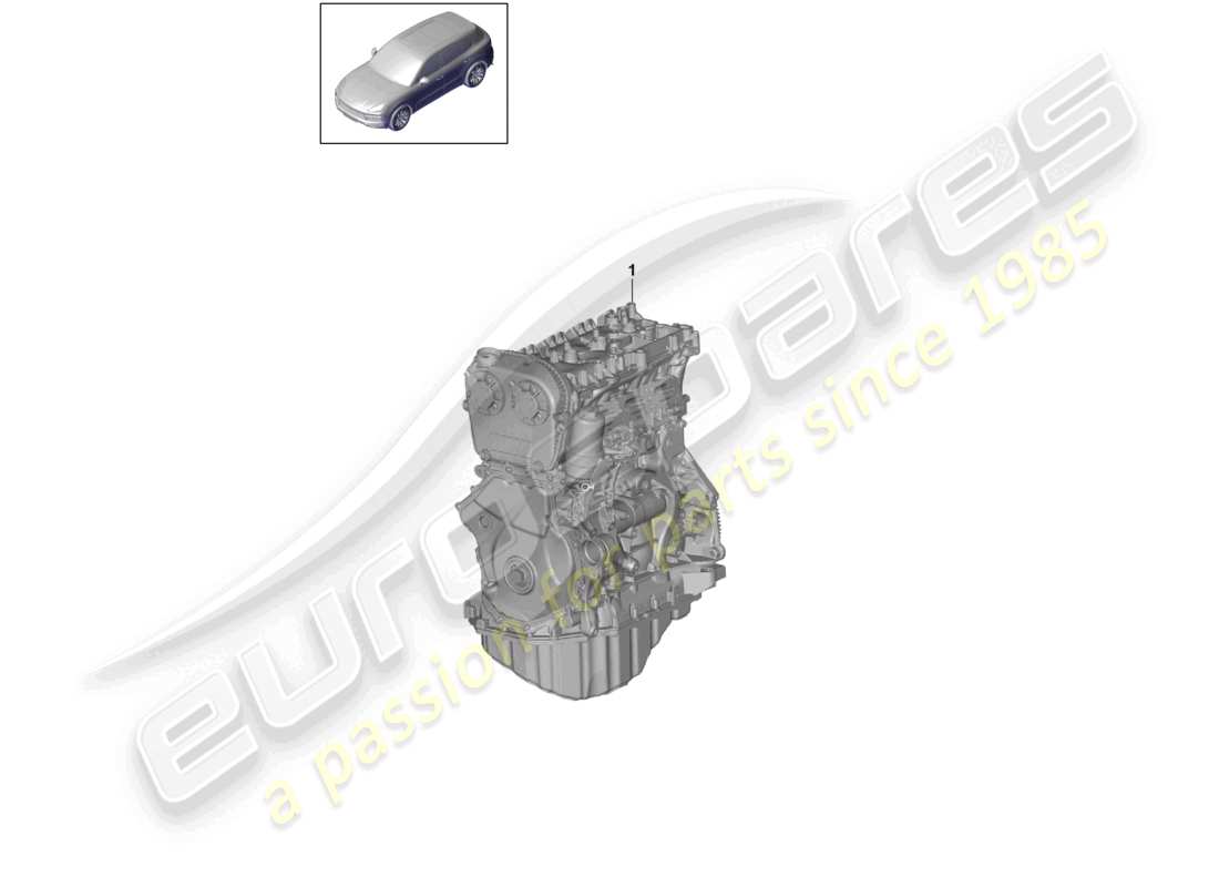 porsche 2022 (cayenne e3 9ya/9yb) base engine not ready for installation part diagram
