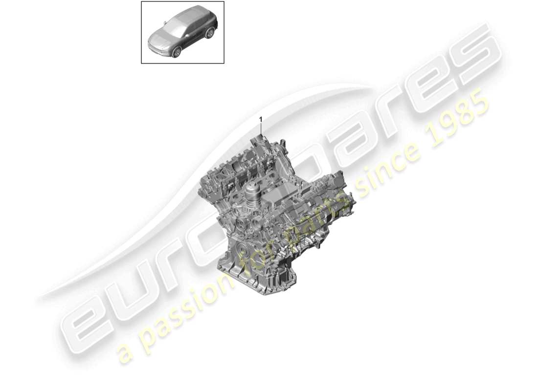 porsche 2024 (cayenne e3 9ya/9yb) base engine not ready for installation observe workshop manual -drive- part diagram
