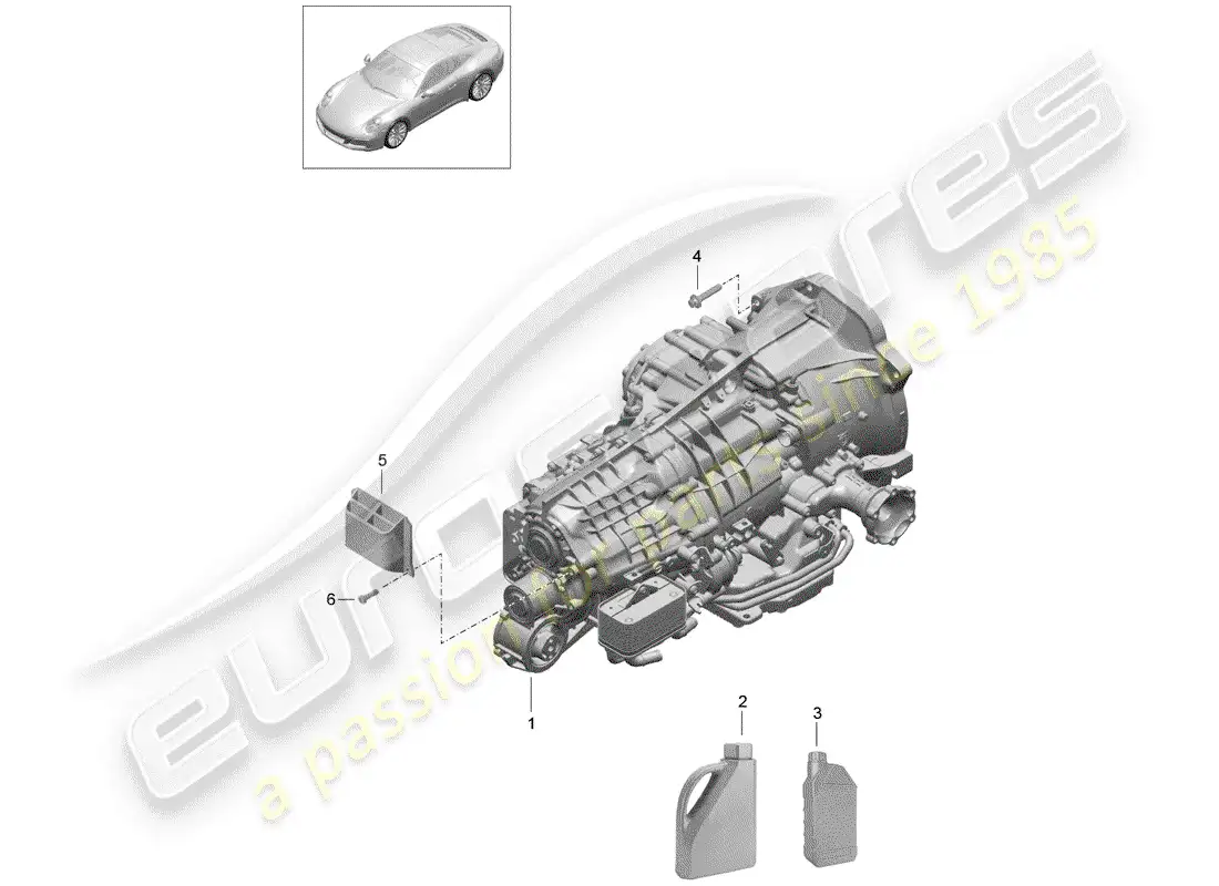 porsche 2017 (991-2) - pdk - parts diagram