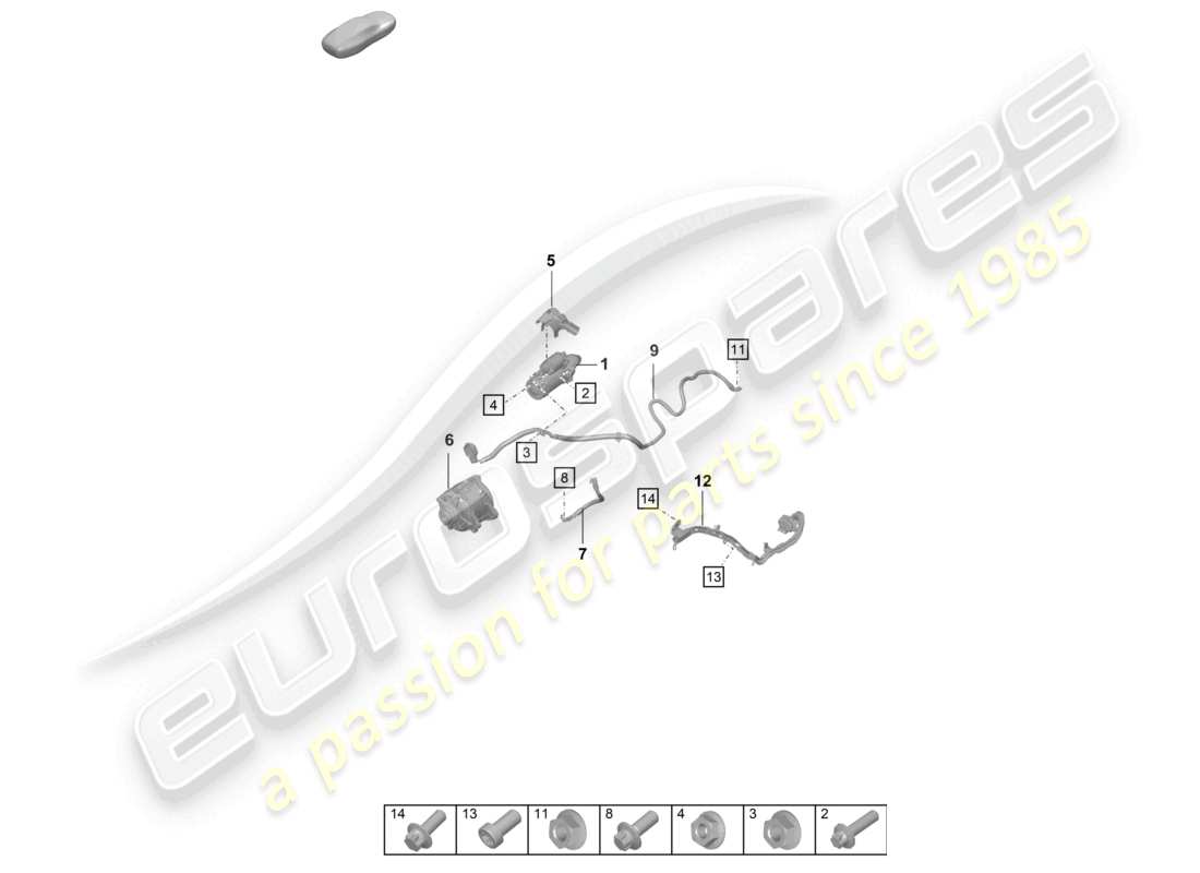 porsche 2022 (992-1 turbo / s) starter alternator part diagram