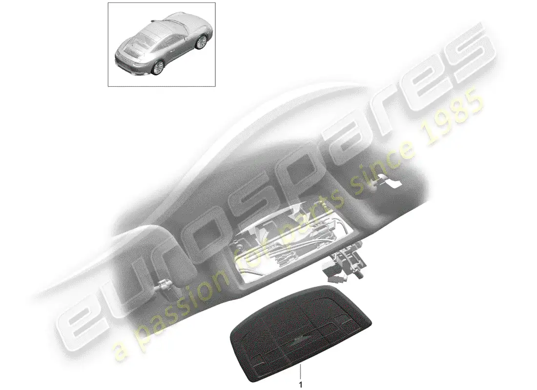 porsche 2019 (991-2) bracket parts diagram