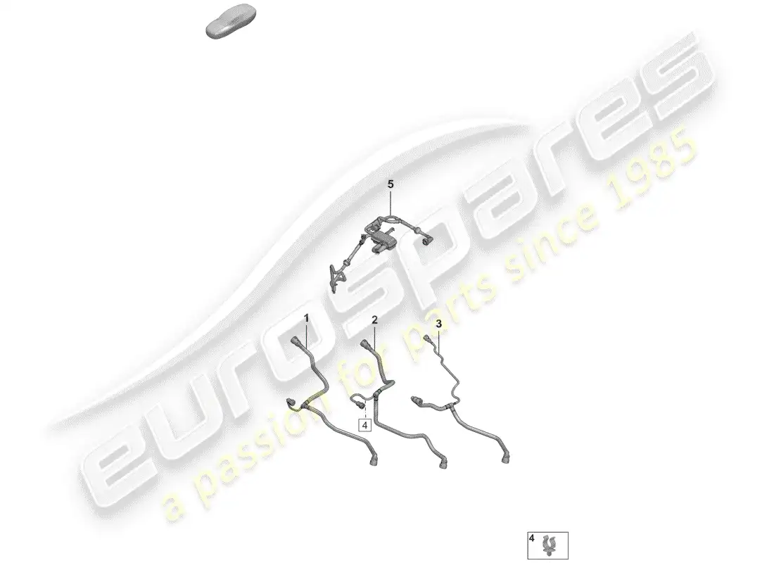 porsche 2020 (992-1) breather line parts diagram