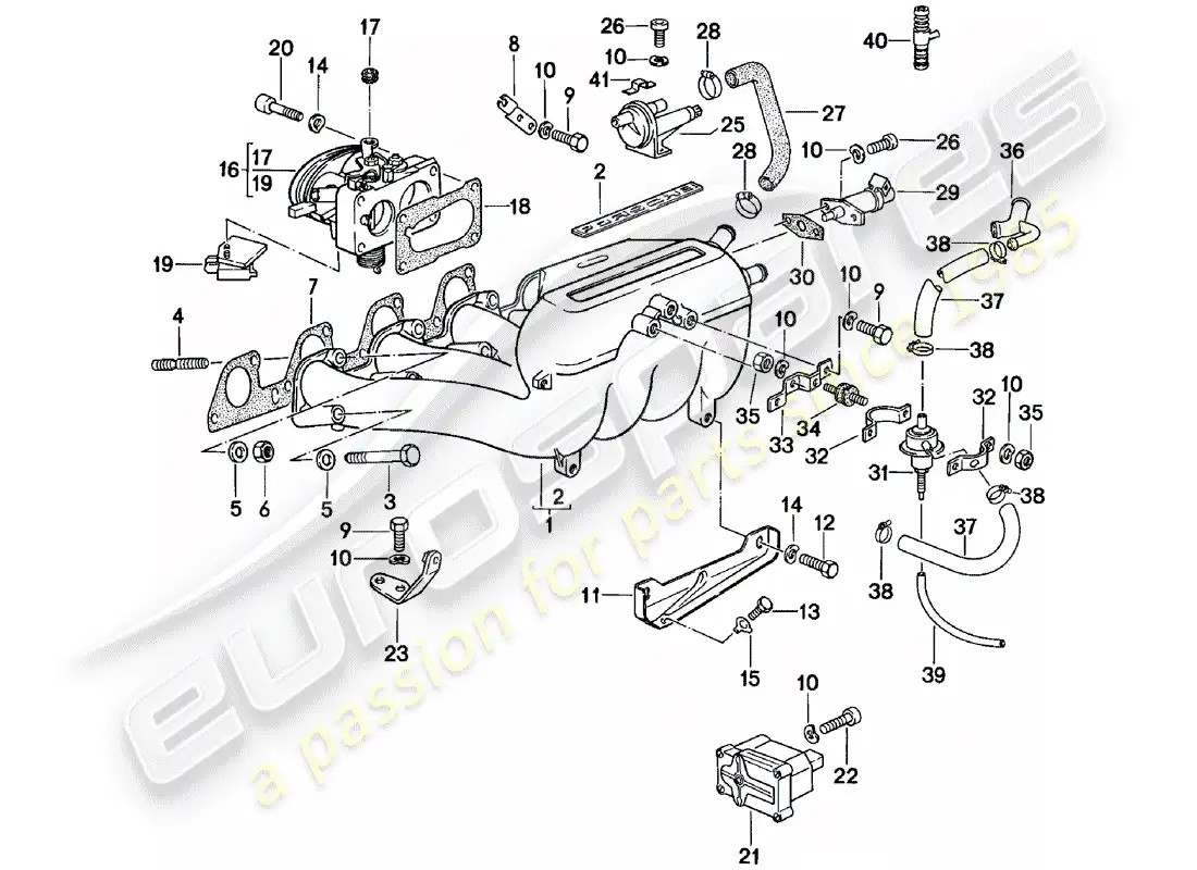 porsche 1983 (924) k-jetronic - 3 parts diagram
