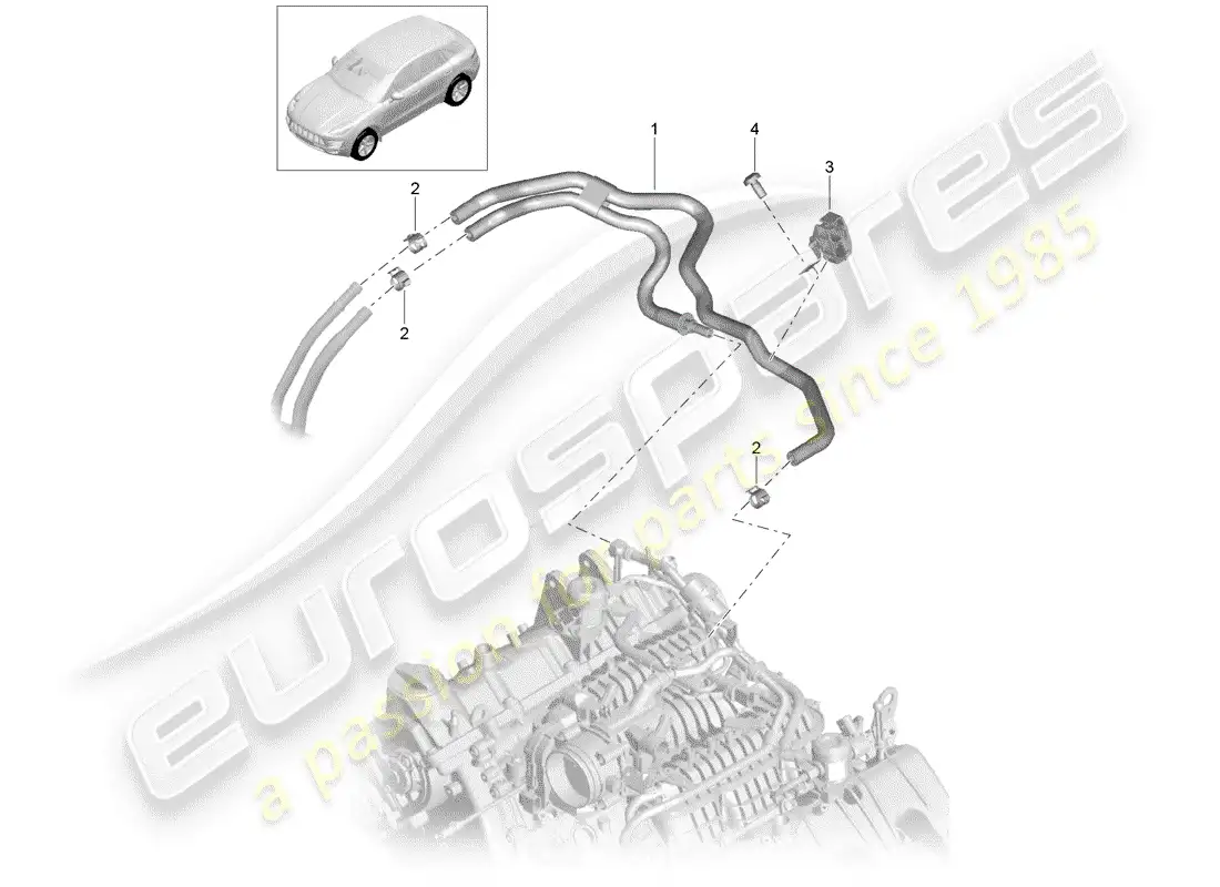 porsche 2017 (macan) fuel system parts diagram