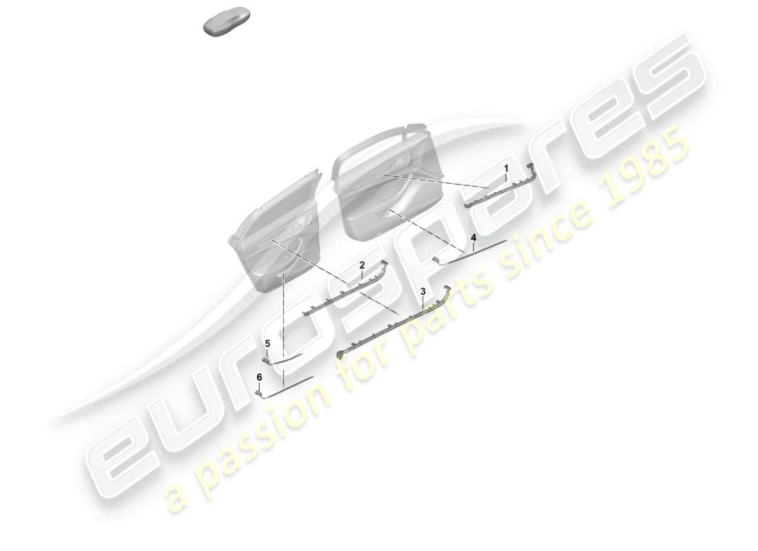 porsche 2024 (panamera 976) lamp for ambience for doors lighting part diagram