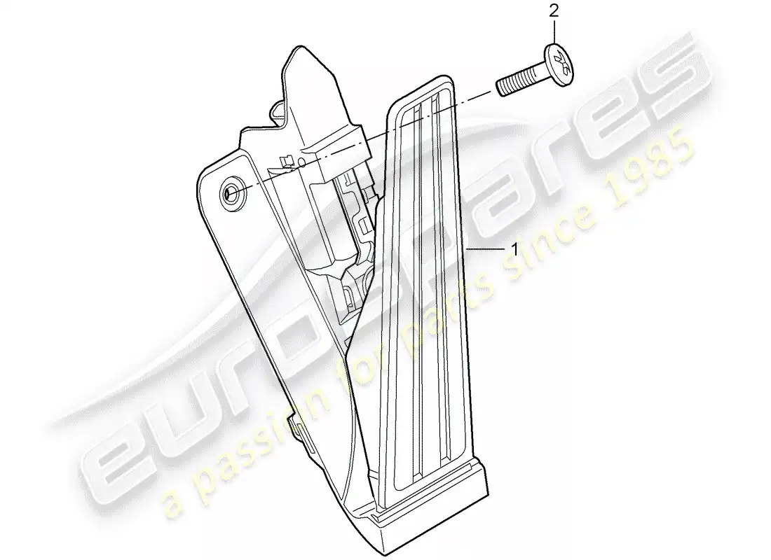 porsche 2007 (997-1 gt3) pedals part diagram