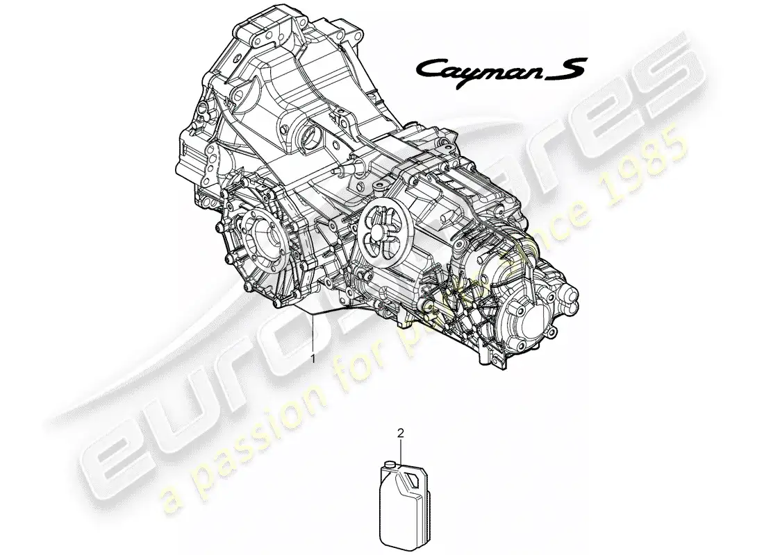 porsche 2007 (987 cayman) replacement transmission parts diagram