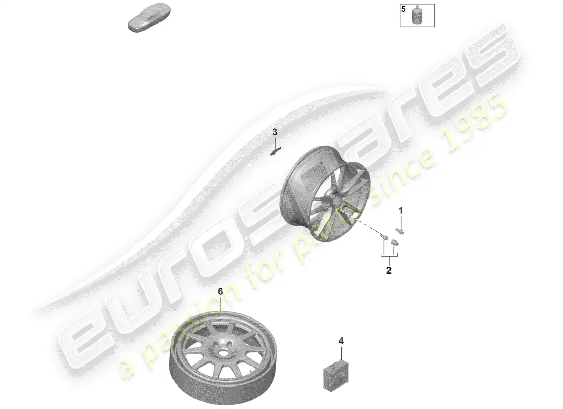 porsche 2020 (992-1) single parts parts diagram