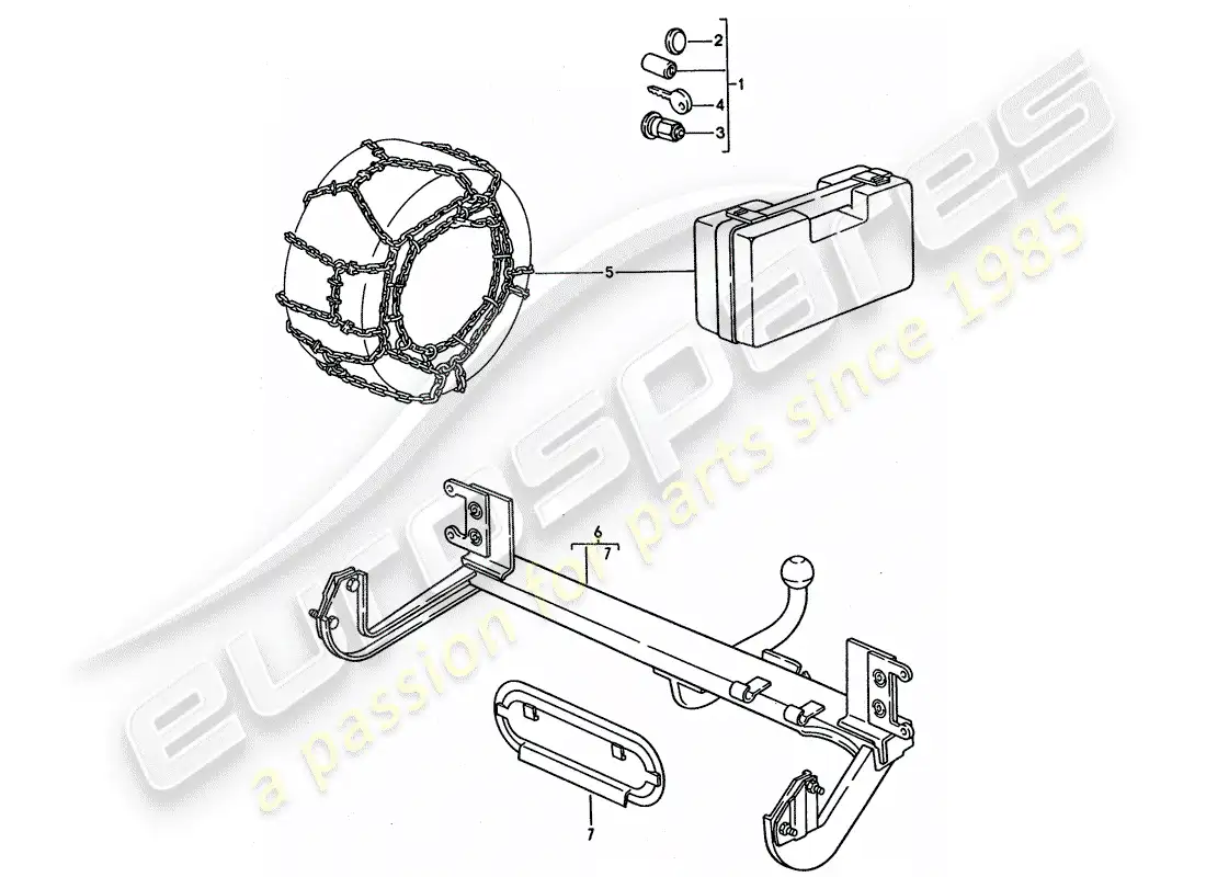 porsche 1994 (968) accessories parts diagram