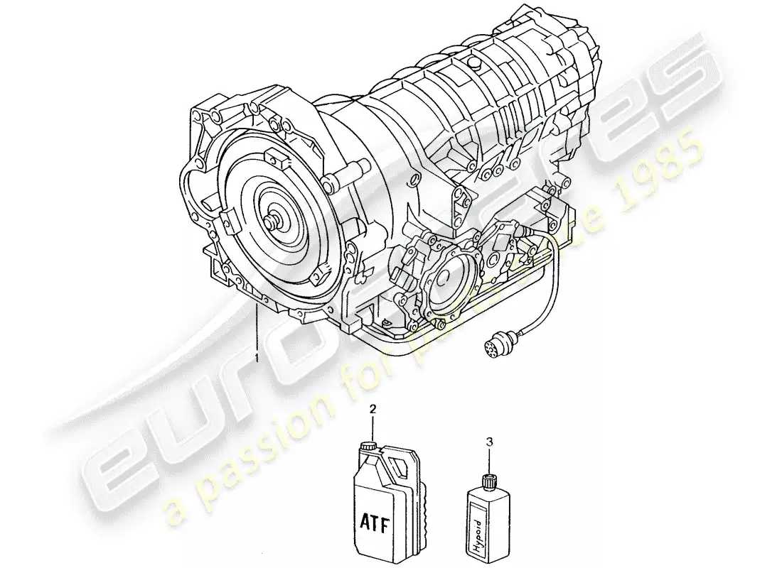 porsche 1999 (986 boxster) tiptronic parts diagram