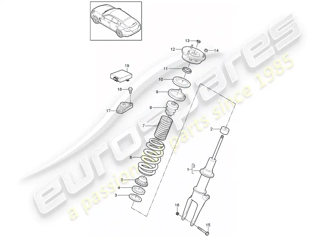 porsche 2014 (panamera 970) suspension parts diagram