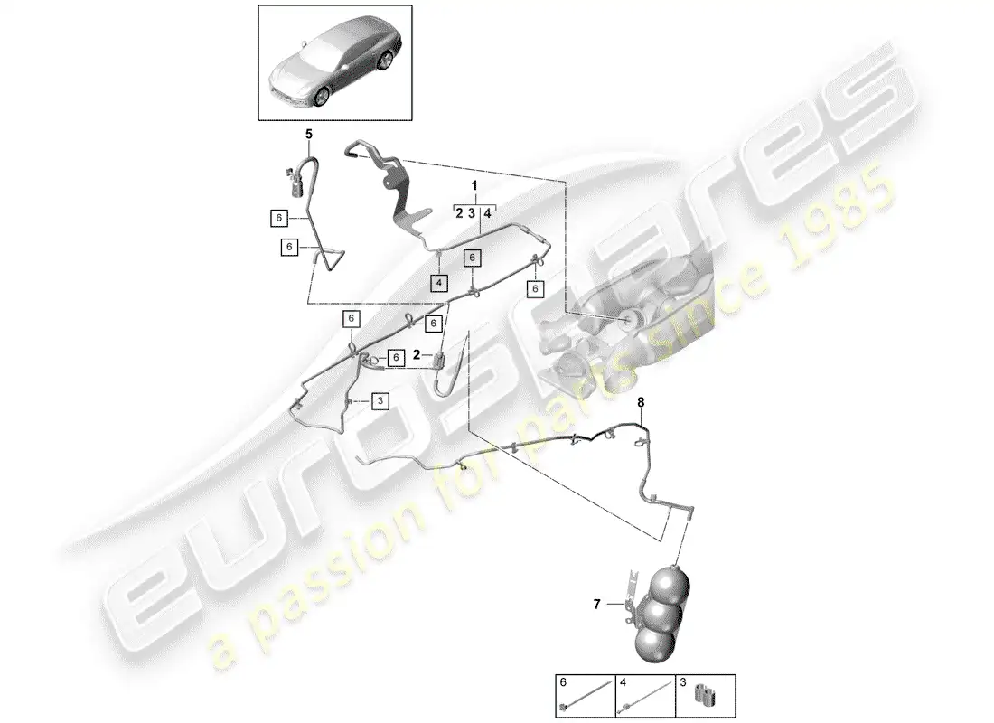 porsche 2017 (panamera 971-1) vacuum system parts diagram