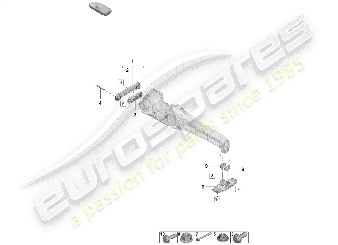 porsche 2020 (992-1) mounting parts for parts diagram