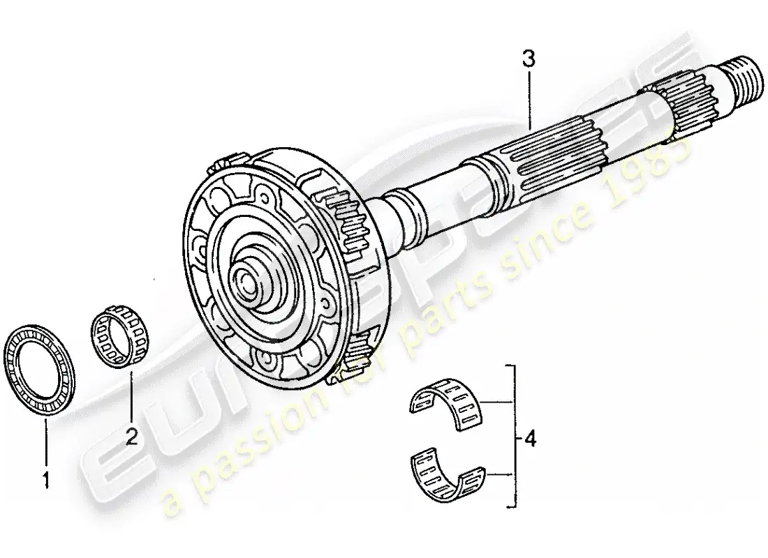 porsche 1990 (928) automatic transmission - planet pinion carrier parts diagram