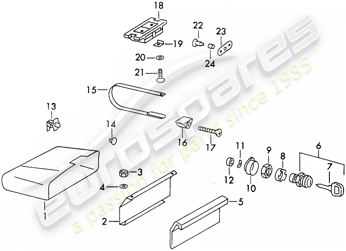 porsche 1970 (911) glove box - d >> - mj 1970 parts diagram