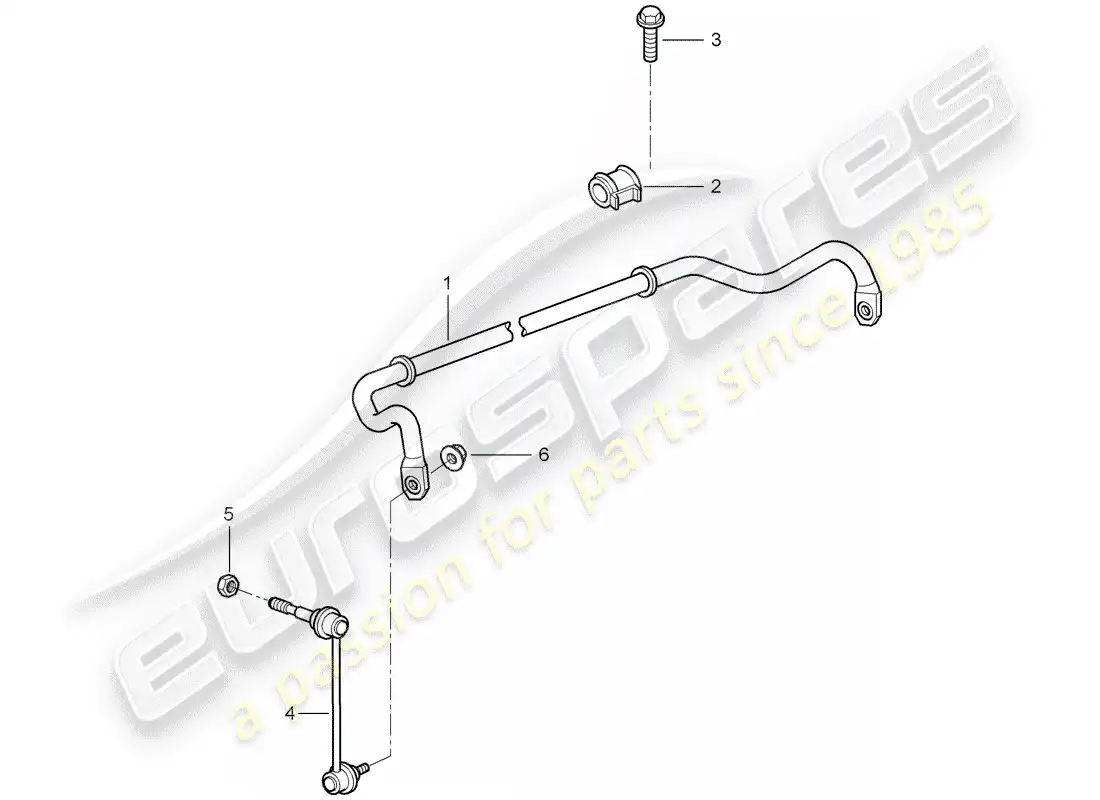 porsche 2007 (987 cayman) stabilizer parts diagram
