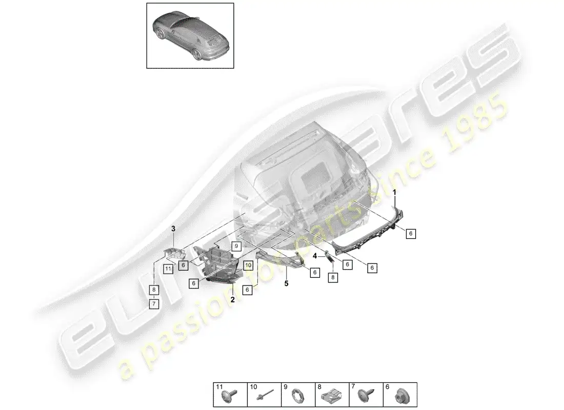 porsche 2017 (panamera 971-1) fasteners part diagram