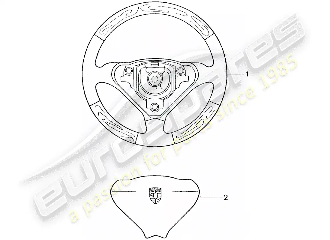 porsche 2008 (tequipment) 3-spoke parts diagram