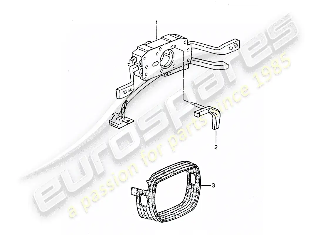 porsche 1995 (968) steering column switch parts diagram