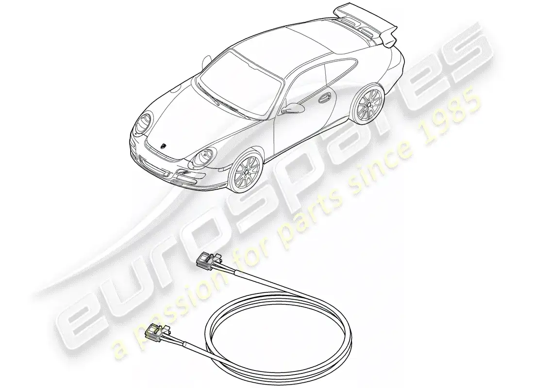 porsche 2008 (997-1 gt3) light fibre optic parts diagram