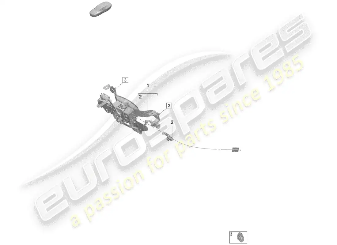 porsche 2019 (992-1) lock parts diagram