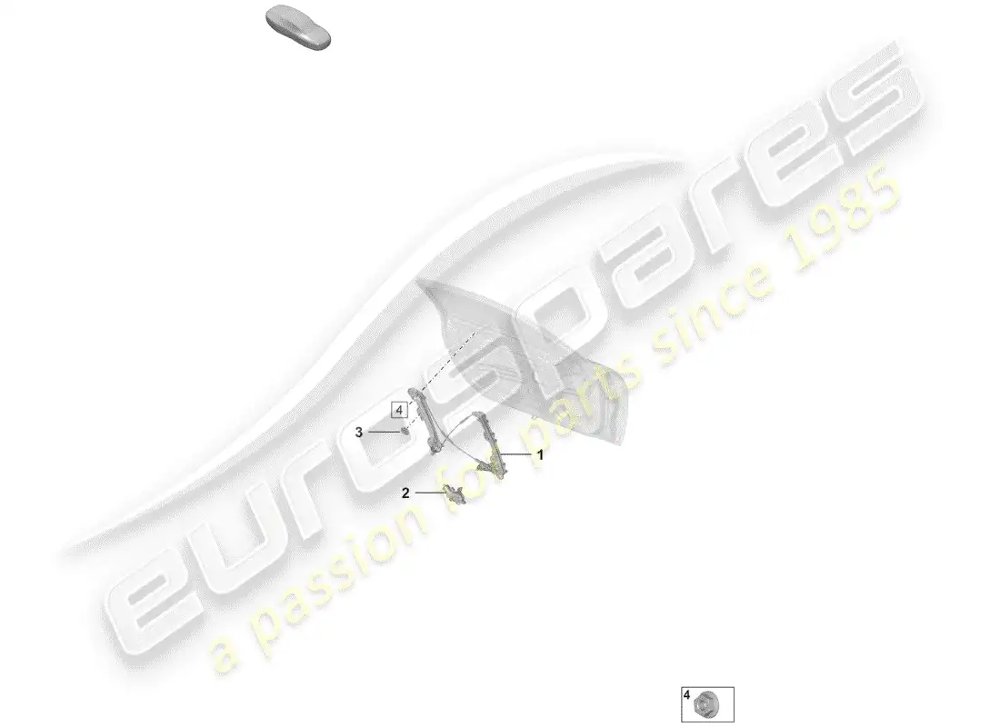 porsche 2019 (992-1) window regulator parts diagram