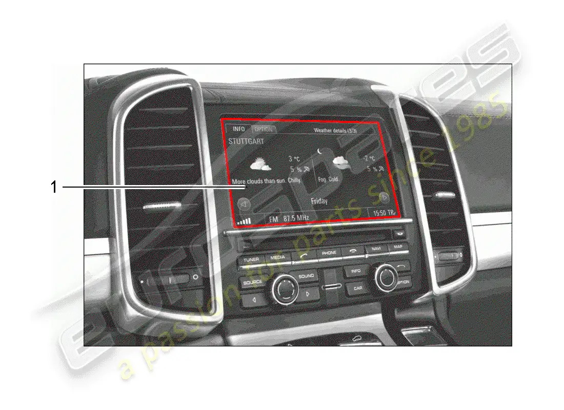 porsche 2013 (tequipment cayenne) installation kit parts diagram