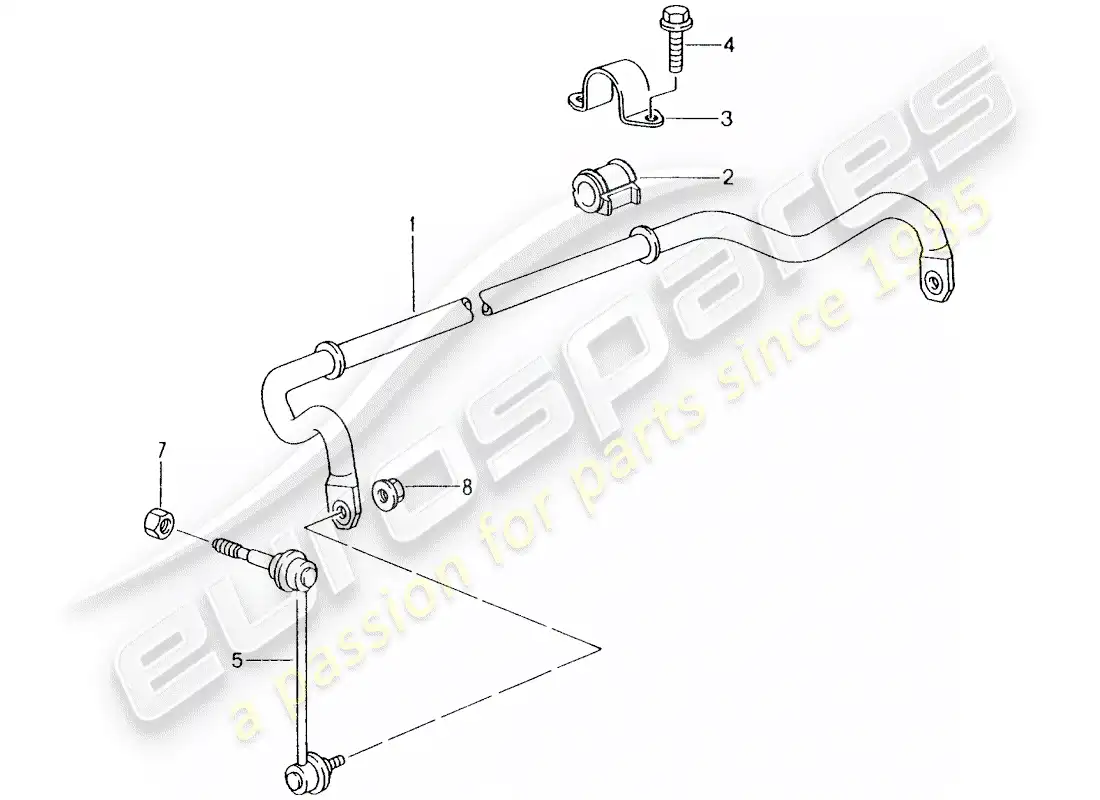 porsche 2002 (996) stabilizer part diagram