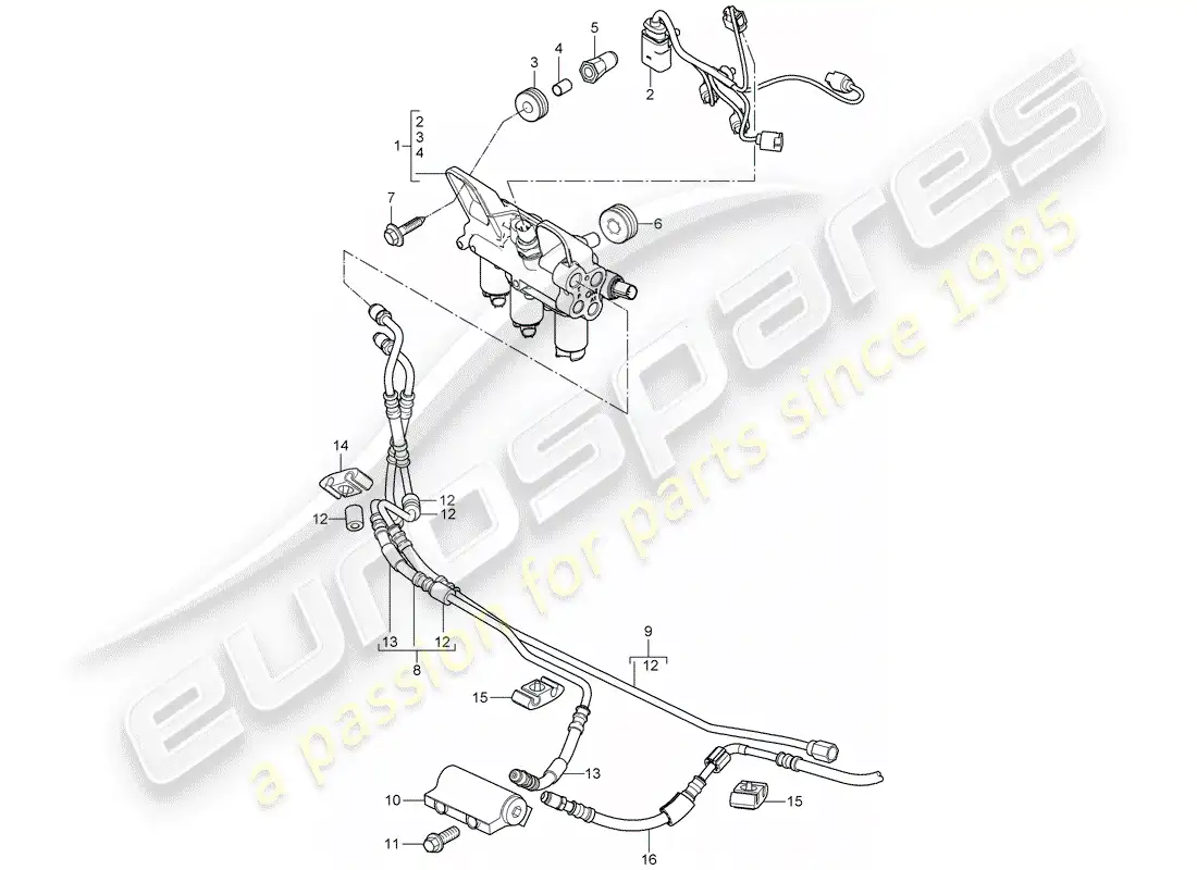 porsche 2009 (cayenne e1 9pa) stabilizer part diagram