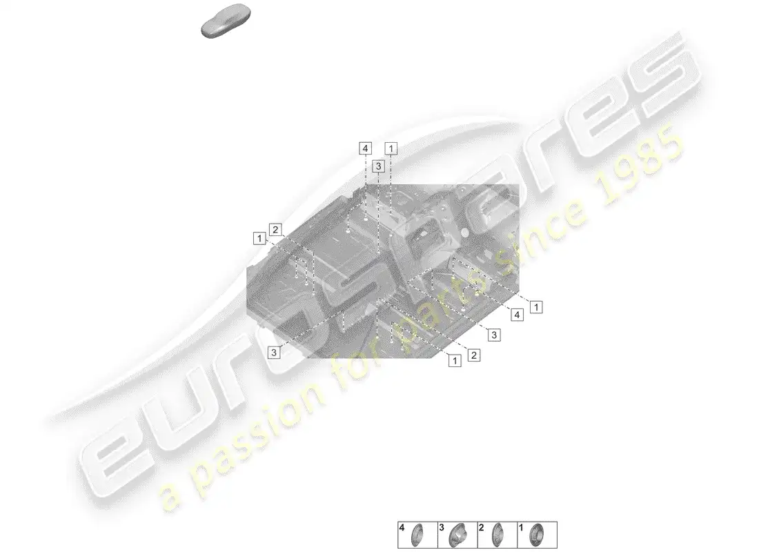 porsche 2020 (992-1) plugs for body parts diagram