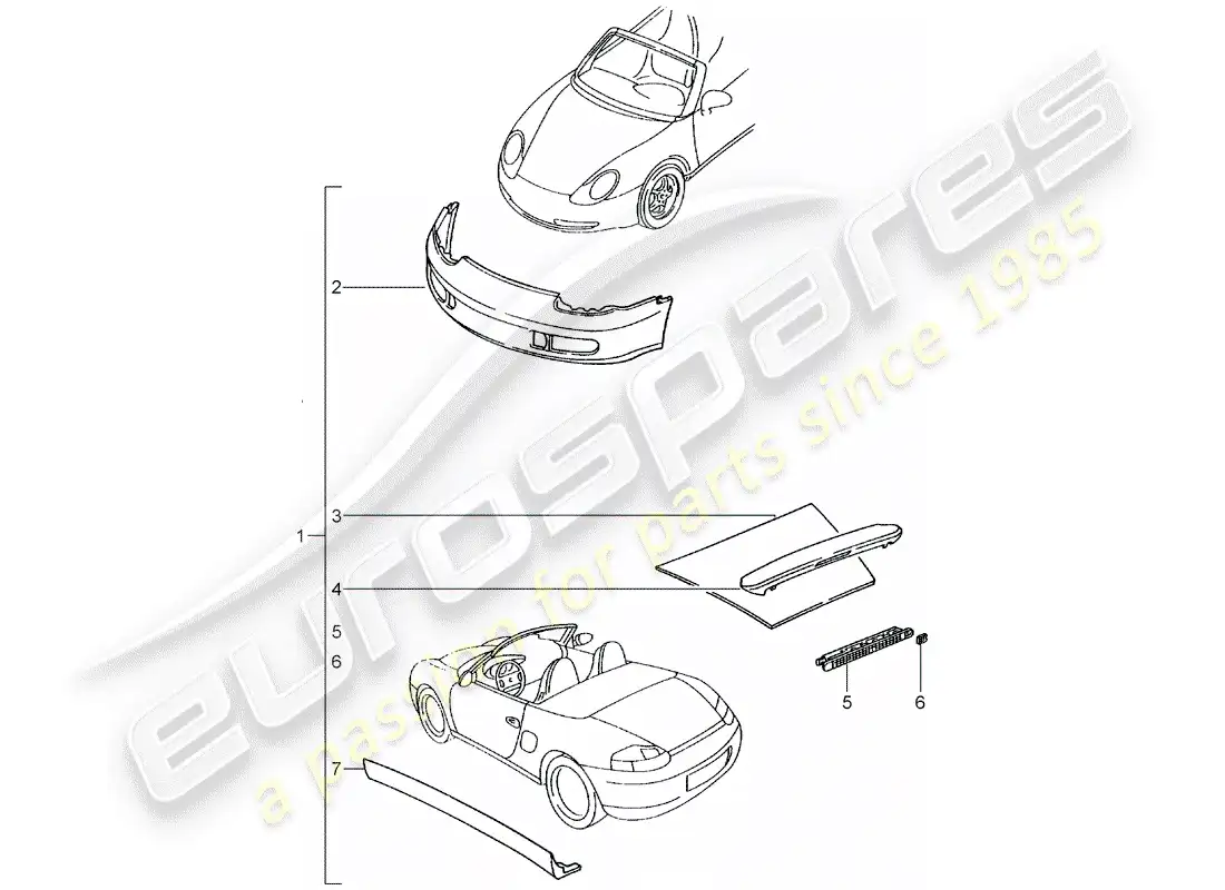 porsche 2011 (tequipment) aerokit parts diagram
