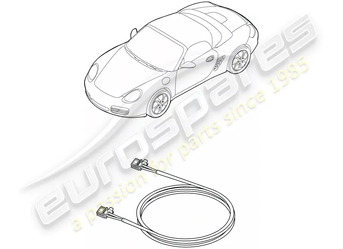 porsche 2011 (987 boxster) light fibre optic parts diagram