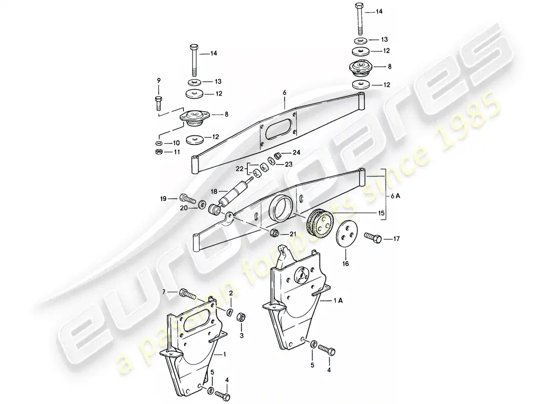 porsche 1985 (911) engine suspension parts diagram