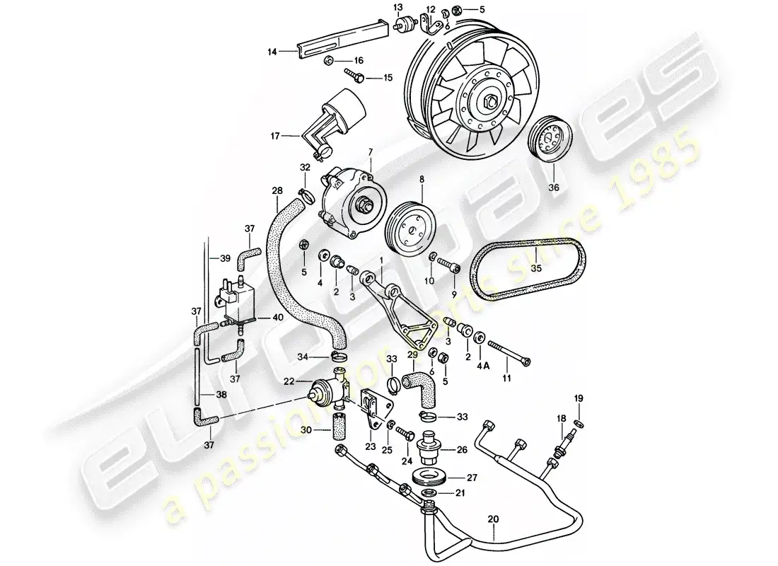 porsche 1985 (911) air injection parts diagram