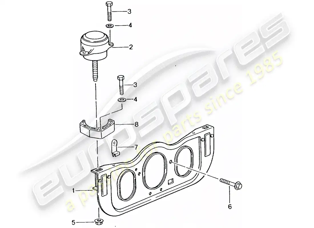 porsche 2004 (996 turbo / gt2) engine suspension parts diagram
