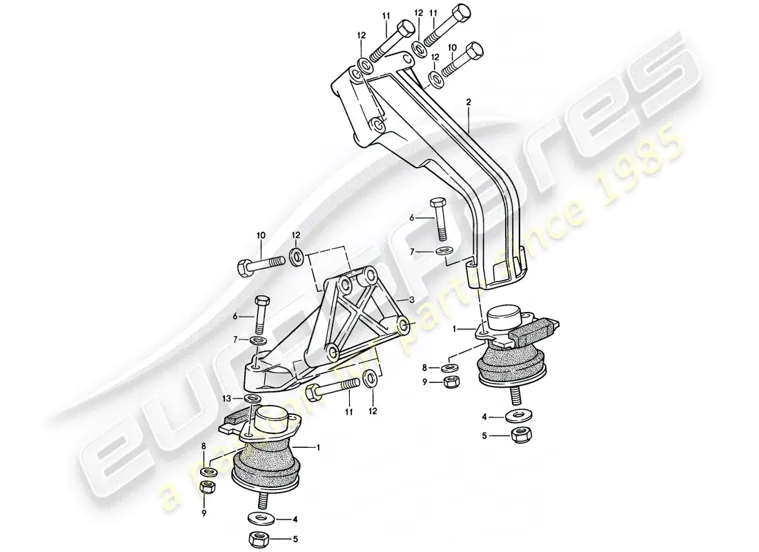 porsche 1984 (944) engine suspension parts diagram